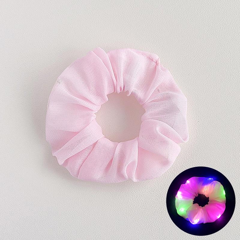 

LED Luminous Halloween Chiffon Hair Tie - Glitter Nightclub Accessory рожевий