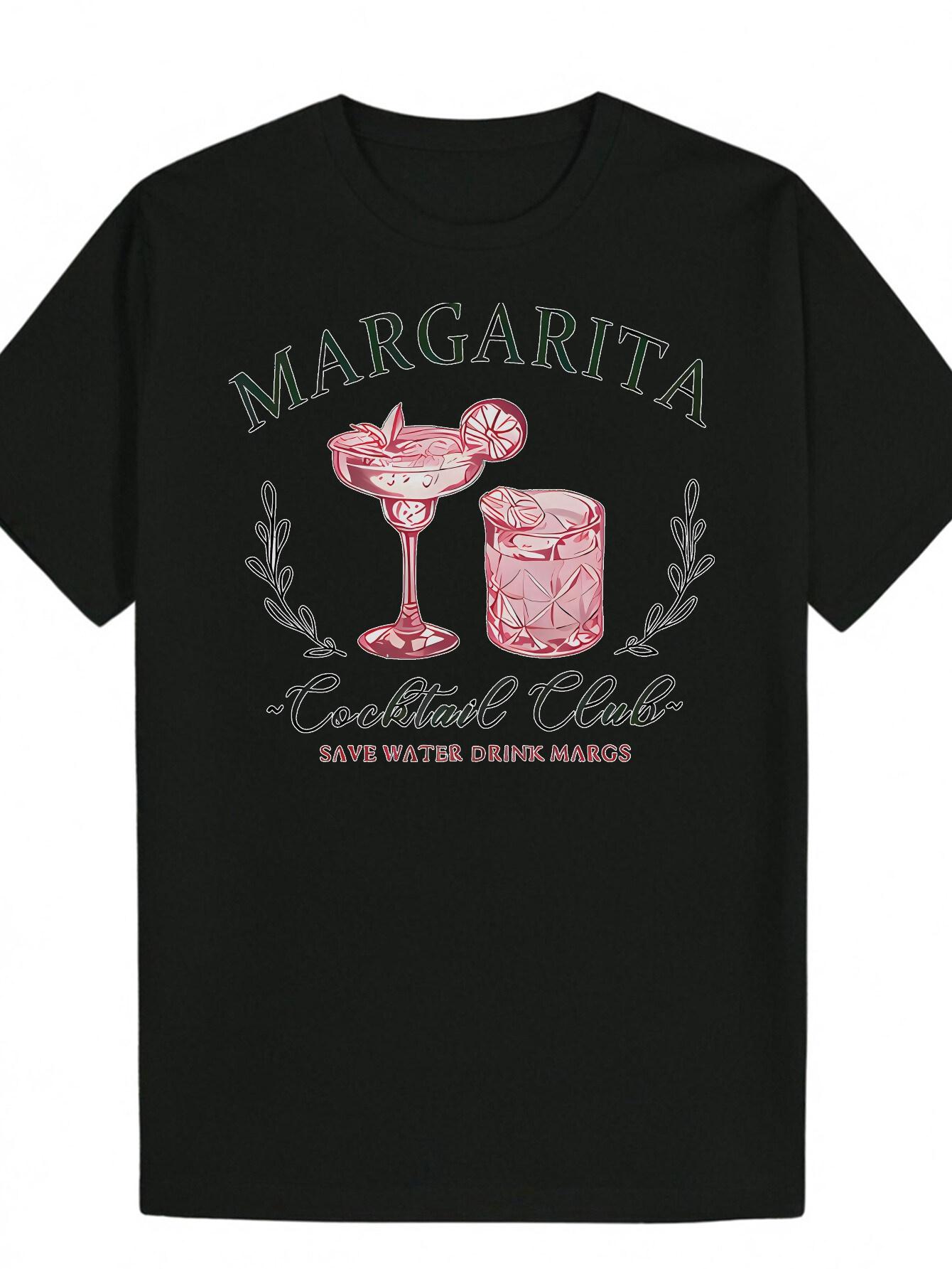 Crew Neck T-shirt - Margarita Recipe Graphic XL