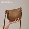 Aodijia Genuine Leather Dumpling Crossbody Bag for Women