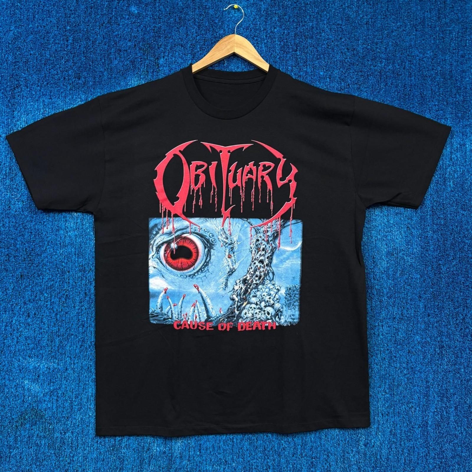 Obituary Cause of Death Album Cover Death Metal Band Tee XL Unisex T-Shirt L
