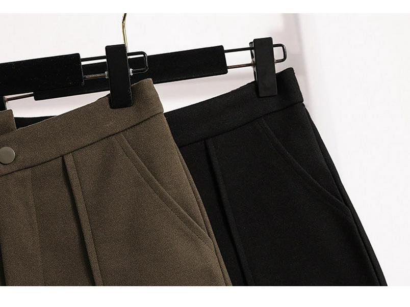Women's Woolen Bootcut Shorts – Autumn/Winter 2025 Collection, European Style, Wide Leg, Plus Size, Hot Selling