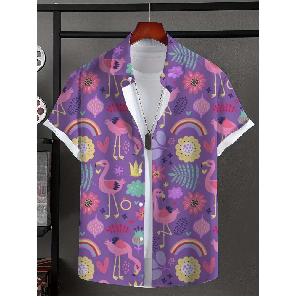 Men's shirts, 3D printed short sleeved shirts, summer novelty, Hawaiian vacation T-shirts, men's casual wear