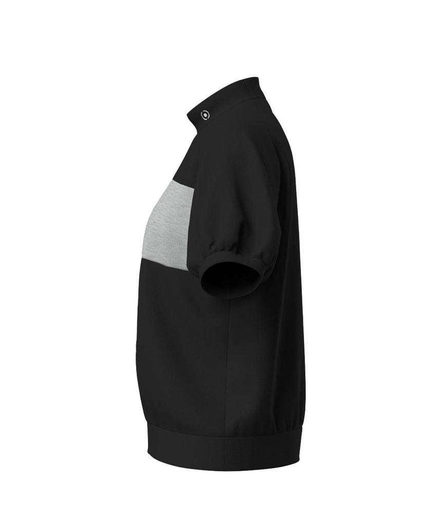 Short Sleeve High Neck Shirt Golf S [Pin Apparel] Women's (Brand Logo) / / 622-4267800 010_Black