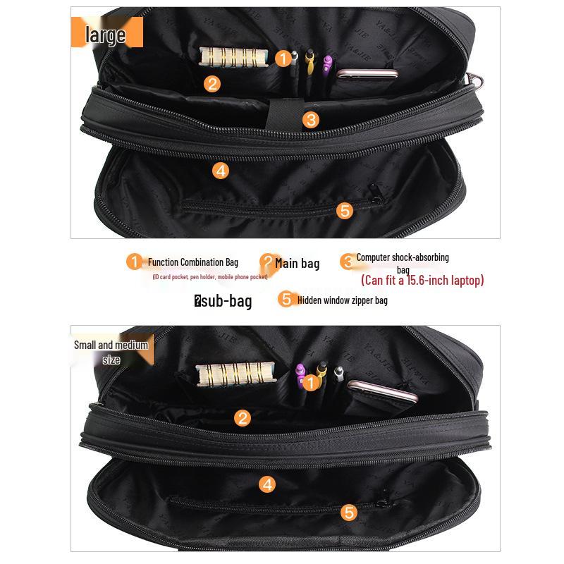 15,6" Wasserdichte Oxford Laptoptasche: Business Casual Umhängetasche mit großer Kapazität