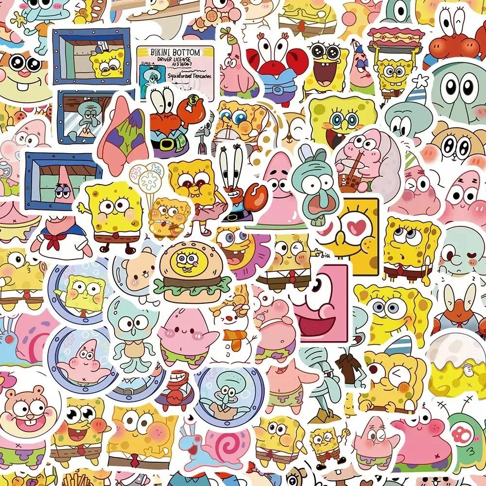 SpongeBob Theme Birthday Party Favor Supplies Keychain Sticker Slap Bracelets for Goodie Bag Fillers Classroom Reward Prizes