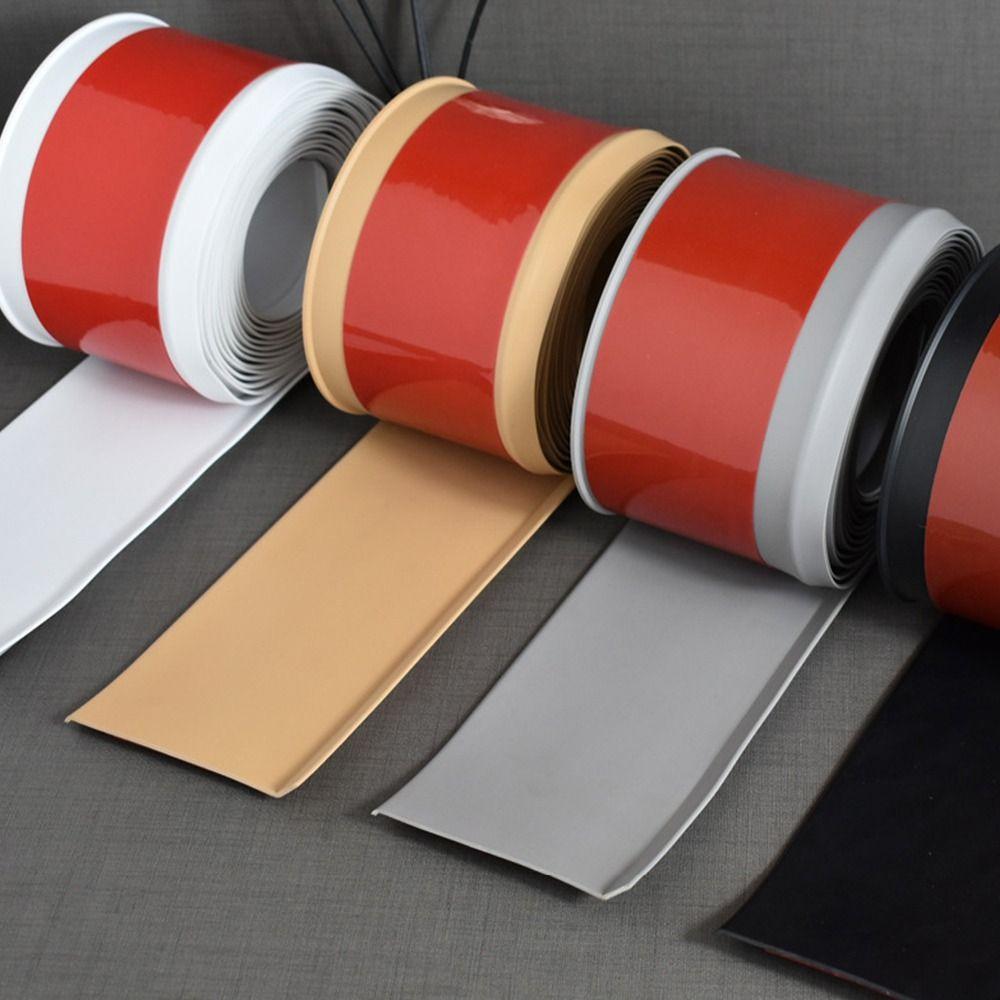 Self Adhesive Wall Base Moulding Trim 4 Inch x 3.28 Feet Home Decoration
