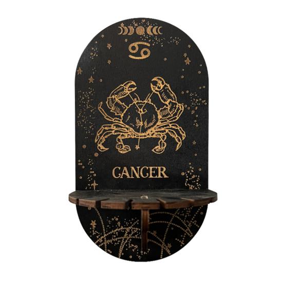 Kristall-Display-Regal, Pendel, Holz, Bohemian-Stil, dekorativer Kristall-Display-Halter, Heimbedarf