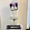 Maid Cosplay Sexy Erotic Training Temptation Extreme Little Devil PU Leather Moe Lingerie Bold Moe Moe Open Chest Underwear Bodycon Cute Costume