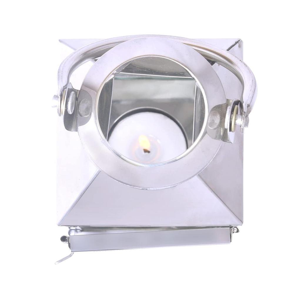 Glass Stainless Steel Lantern with One Tealight Candle|Hanging Lantern Perfect for Home Decor|Lantern for Home Decoration