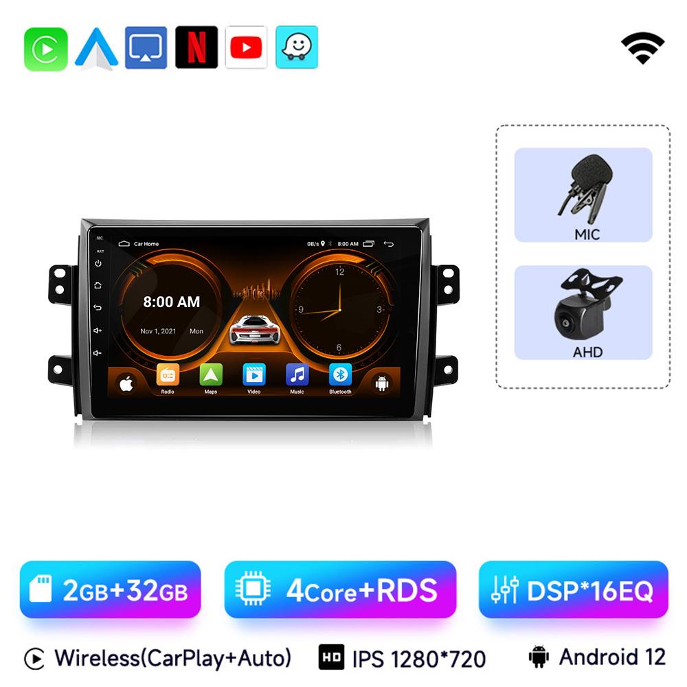 2 DIN Car Android 13 Car Radio Multimedia Video Player For Suzuki SX4 2006-2013 2 Din Carplay Auto Navigation GPS Radio Stereo