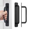 Set of 2 Self-Adhesive Black Door Handles/Drawer Pulls with Double-Sided Tape, Aluminum Alloy, for Cabinet Pulls, Door Handles, and Assistance In Open
