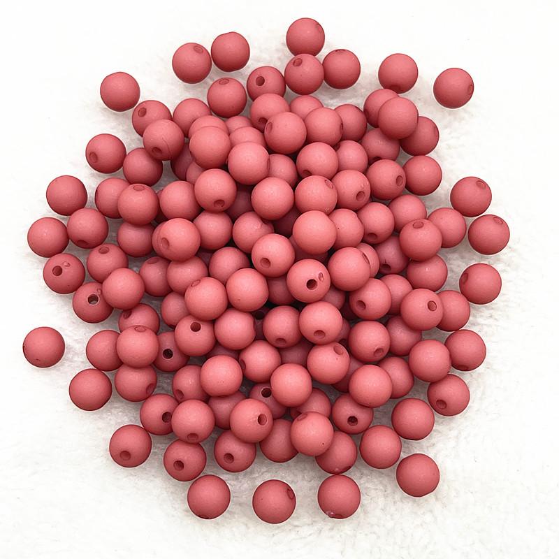 New 4mm/6mm/8mm Round Acrylic Matte Beads Loose Spacer Beads for Jewelry Making DIY Handmade Bracelets Accessory