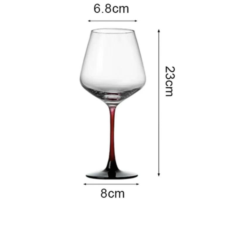 European Red Wine Glasses Red Tie Goblet Burgundy Champagne Glass High-end Home Hotel Wine Cup Bar Accessories Table Decoration