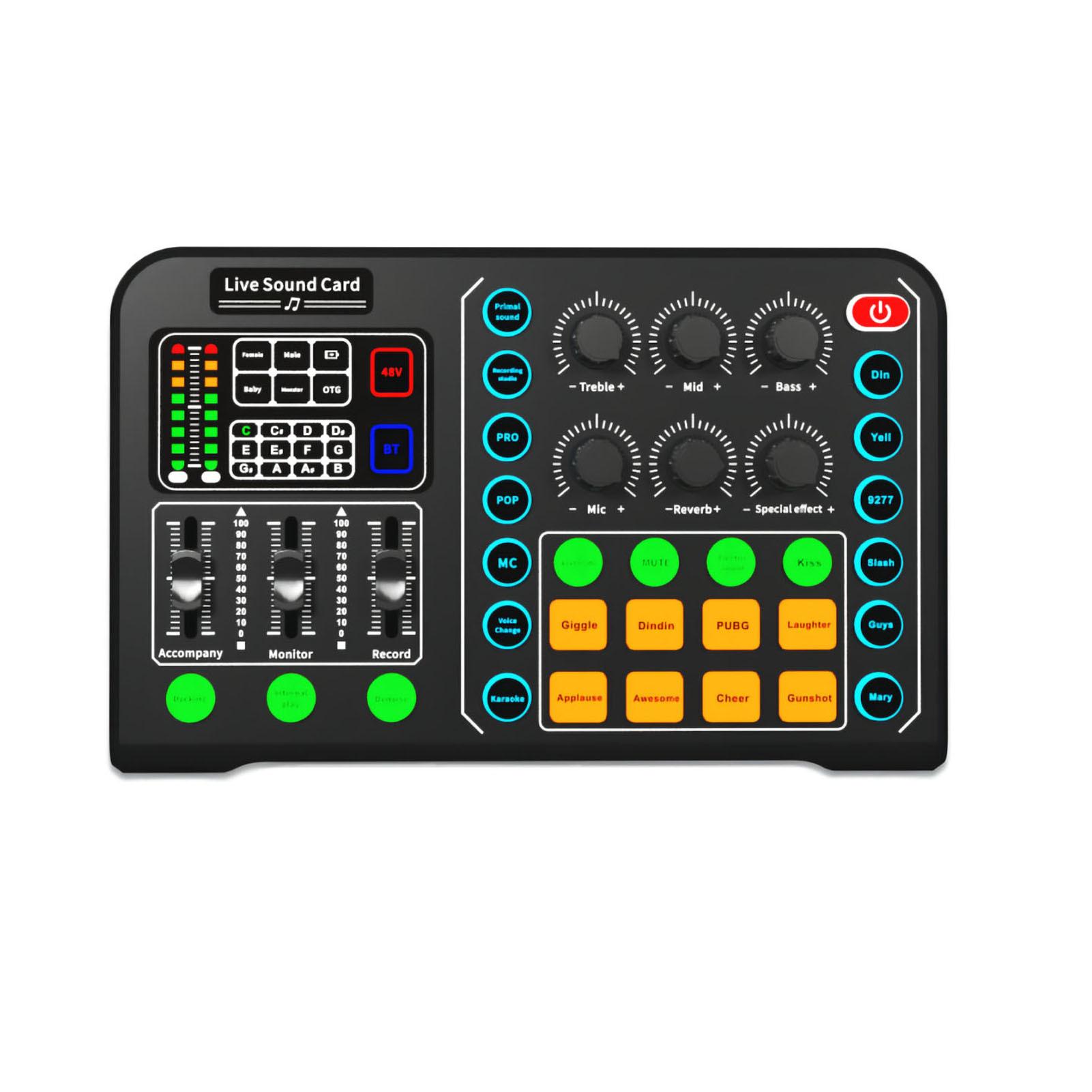 

DJ-микшер, звуковой микшер, плата, конденсаторный микрофон, OTG, передача без потерь для домашнего компьютера, специальная запись