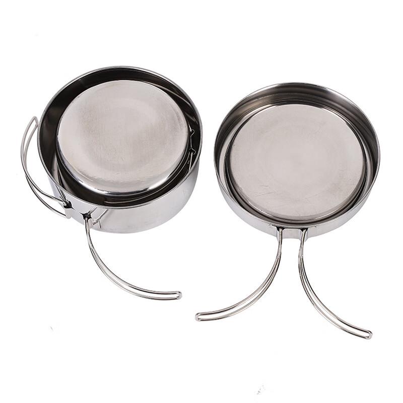 Zhichu Stainless Steel 4-Piece Camping Cookware Set