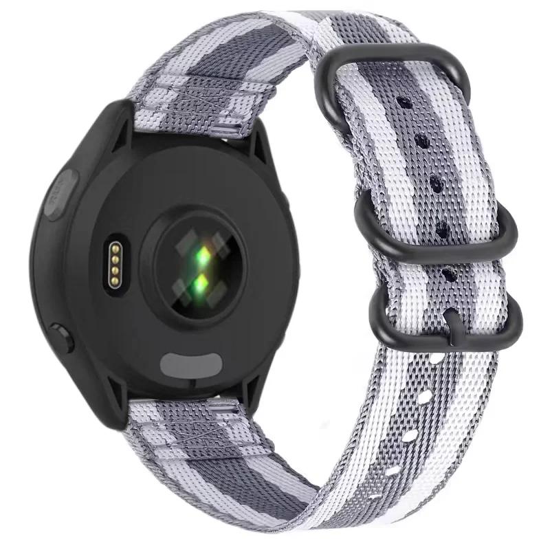 22mm Three-ring Nylon Loop Strap For Amazfit T-Rex3 Pro 48mm Buckle Bracelet Wristband For Amazfit Helio/Bip 6-5/Balance 2/GTR 4