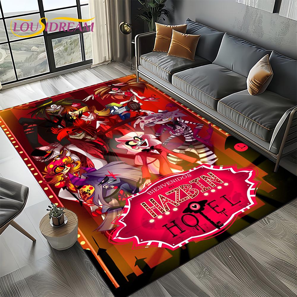 

H-Отель Хазбин Чарли Мультяшный Ковер Коврик для Спальни Гостиной Дома Украшение Дивана, Детский Игровой Декор Напольный Коврик Подарок 40x60cm( 15x23in )
