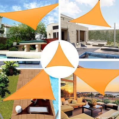 1PC Shade Sail Folding Landscape Canopy Outdoor Silver Coated Awning Patio Balcony Sun Protection Triangular Canopy 3 Meters
