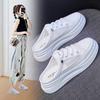 New Summer Half Slippers Women's Outer Wear Fashion Shoes Mesh Breathable White Shoes Korean Shoes Sandals Flats