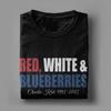 Red White & Blueberries Charlie Kirk Men T Shirt 2025 Memorial Freedom Tees Short Sleeve Round Collar T-Shirt Cotton Gift merch