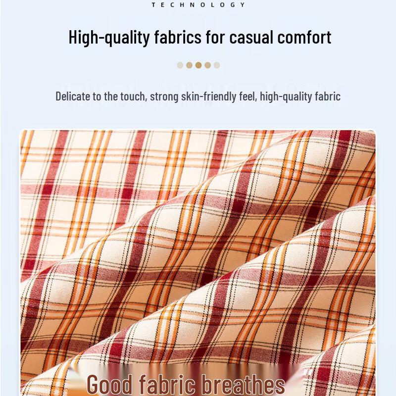 Hengyuanxiang Men's Summer Plaid Shirt