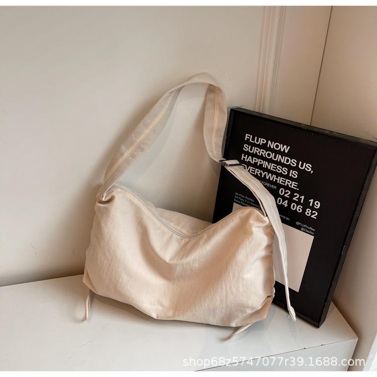 Japanese waterproof nylon tote bag sports messenger bag men's and women's large-capacity canvas bag cycling relaxation shoulder bag