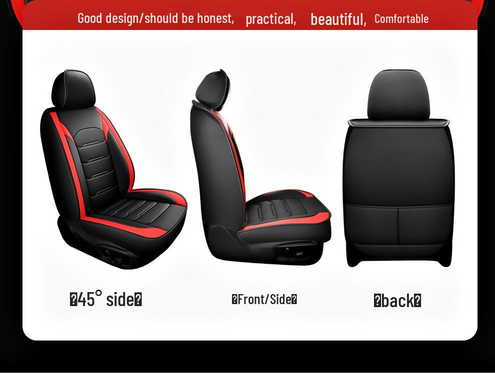 Universal Full-Wrap Four Seasons Breathable Leather Car Seat Cover