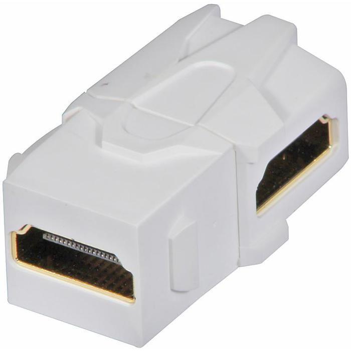 Module Keystone HDMI - LINDY - Boîtier modulaire - Double femelle - Coudée 90° - Sortie droite