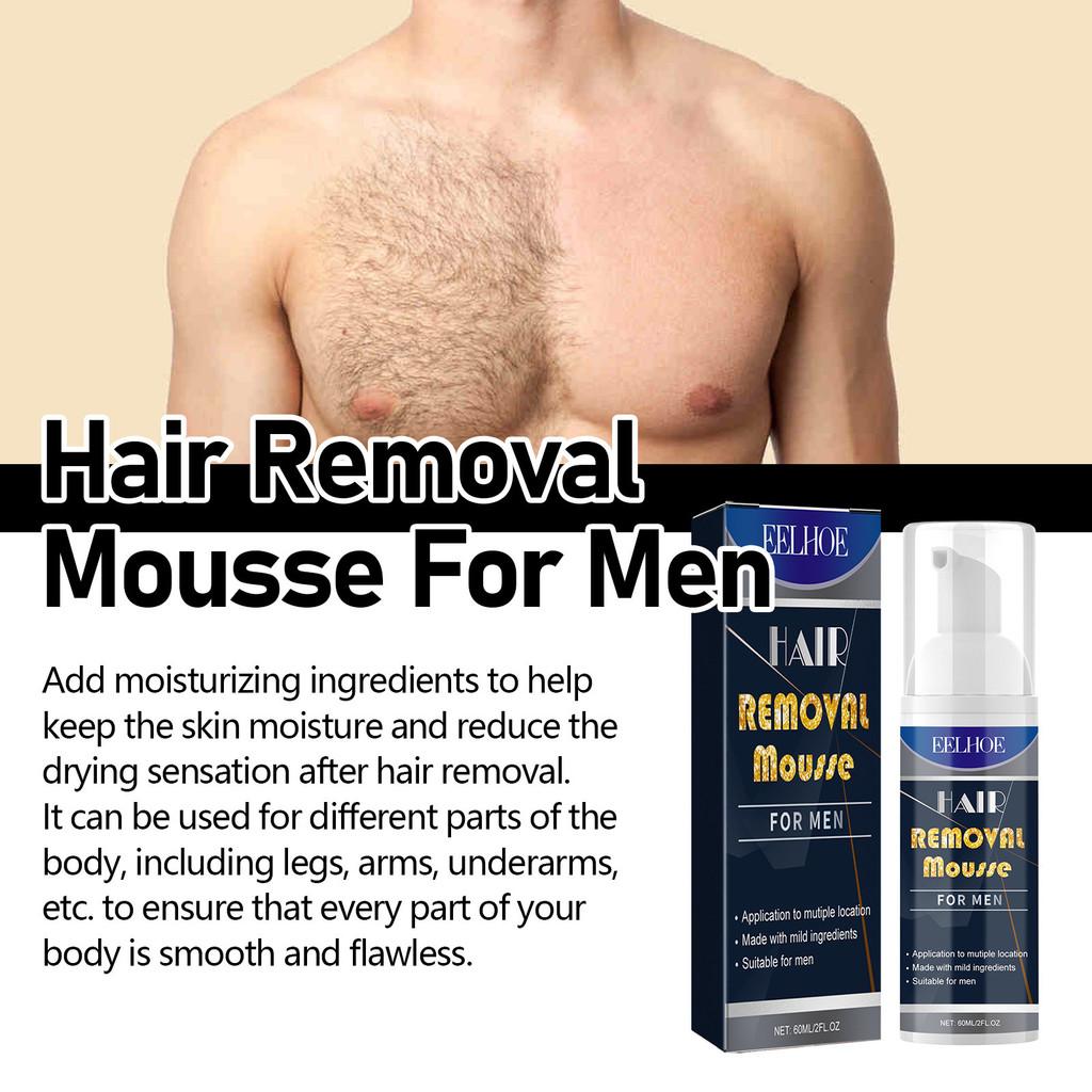 Eelhoe Men's Hair Removal Mousse Gentle And Soothing Formula For Body And Chest