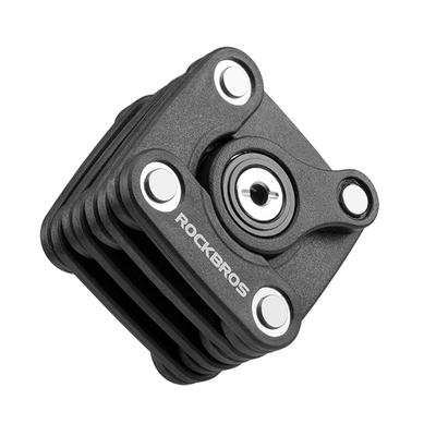ROCKBROS Bicycle Blade Chain with for Includes 2 Keys Lock, Keyed, Folding, Lock, Anti-Theft, Durable, Portable, Bracket, Commuting, MTB, Square,