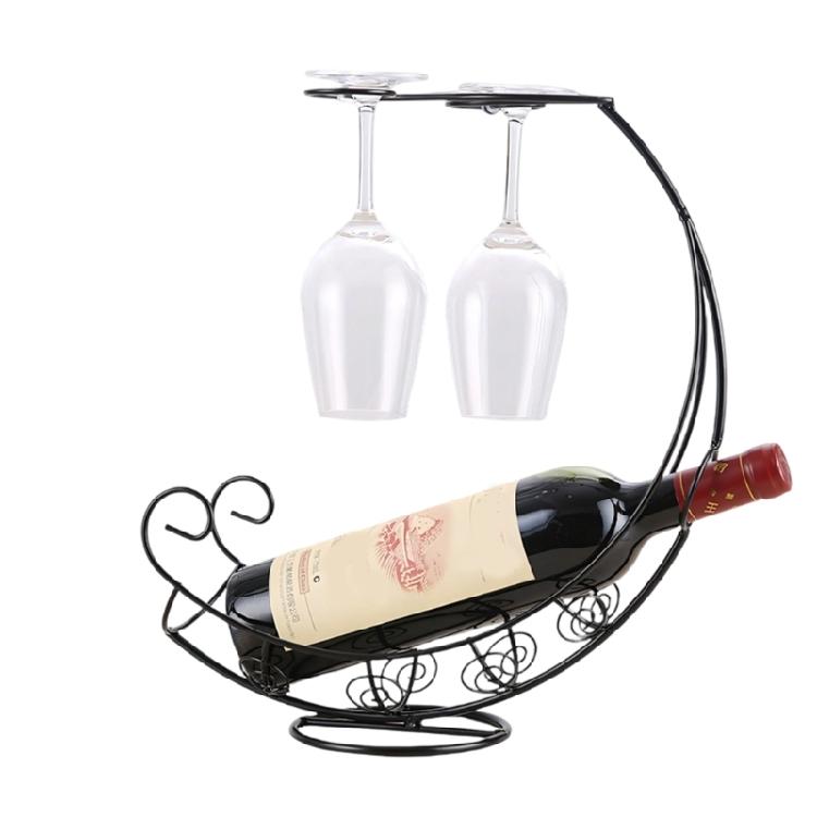 Space Saving Decorative Iron Wine Shelf Glass Bottle Holder Display Stand For Living Spaces Wedding Party Decoration