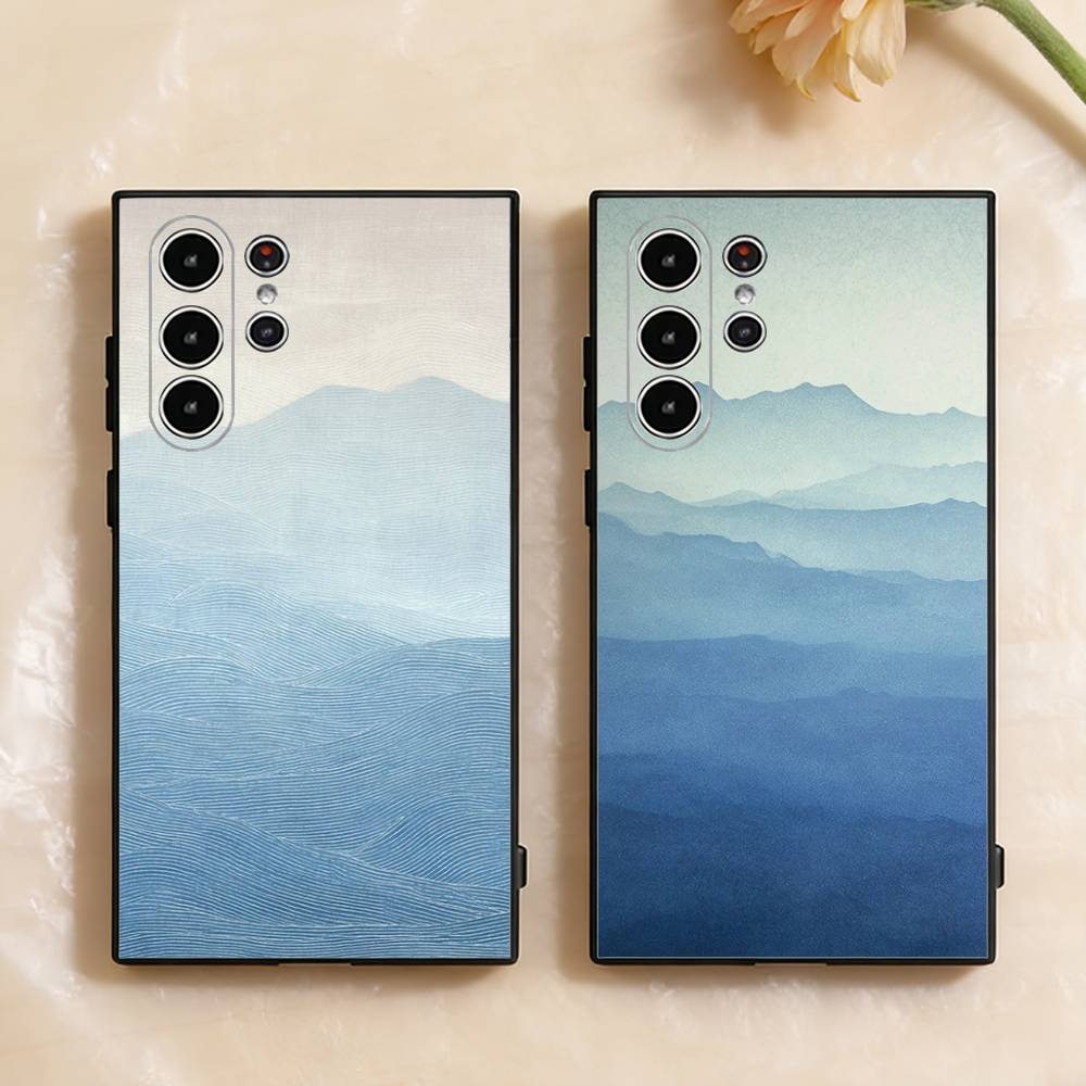 Azure Mist Mountains Phone Case for Samsung Galaxy S26 S25 S24 S23 S22 S21 Ultra Plus FE Cover