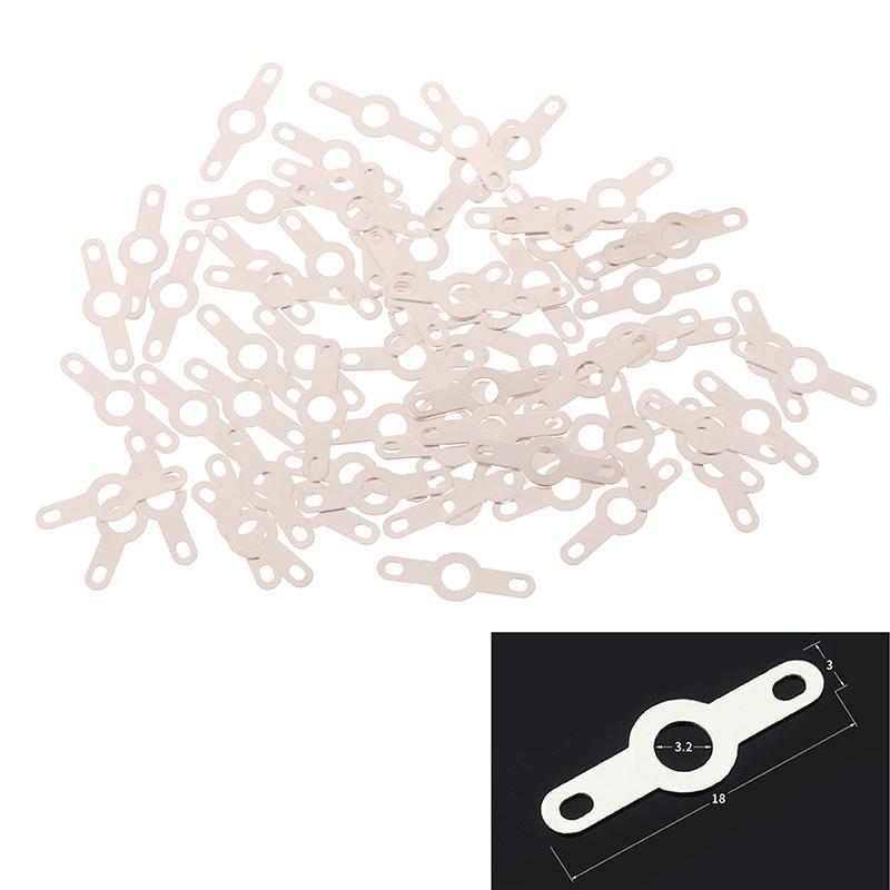 

50 шт. Посеребренная медная клемма для пайки с двойной головкой M3.2 M4.2 Круглая сварочная шайба Сварочный лист Паяльная клемма M3 2