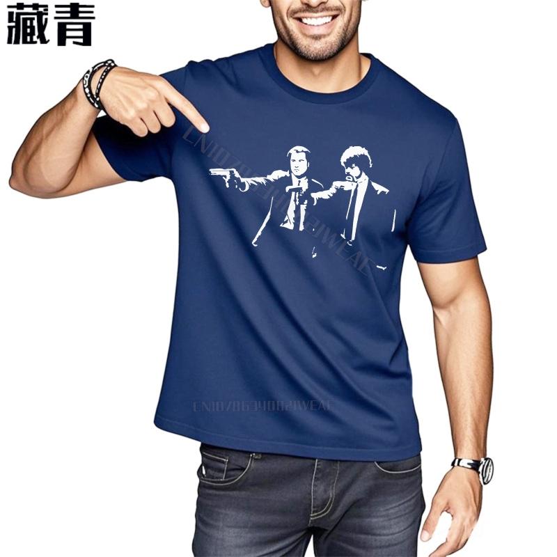 Summer top ONeck Cheap Tshirt Two Men Pointing Guns Streetwear Cheap Tshirt Fashionable Workout Tshirt for man