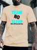 Unisex O Neck Tee Team No Sleep Slogan Letter Print Cotton Short Sleeve Loose Summer Street Breathable Daily Casual Basic Wear Top