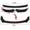 Hochwertige Autoteile Universeller Frontstoßstangen Splitter Lippe Spoiler Diffusor Body Kit Schwarze Winglets Seitenschweller Verlängerung Schutz