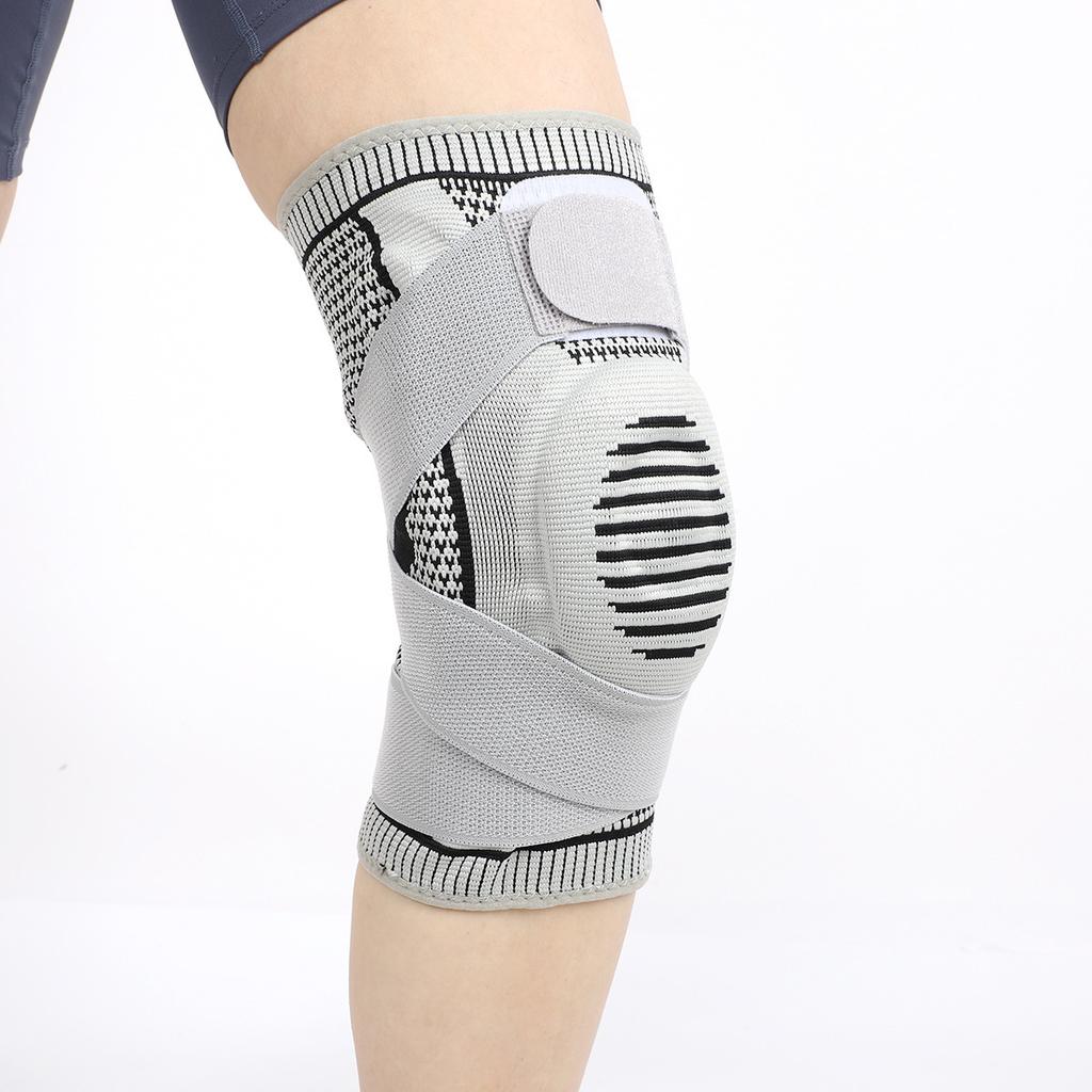 Sports Silicone Knee Pads Basketball Compression Straps Support Breathable Meniscus Joint Running Protective Gear