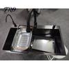 Kitchen Sink Black Sink, Embedded/Top Mounted Stainless Steel Workbench with Cutting Board & Drainage Basket, Single Bowl Accessories (31.5 X 17.7in)