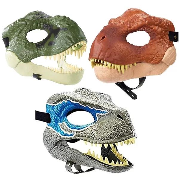 Halloween Drache Dinosaurier Maske Offener Mund Latex Horror Dinosaurier Kopfbedeckung Dino Maske Party Cosplay Kostüm Angst Maske