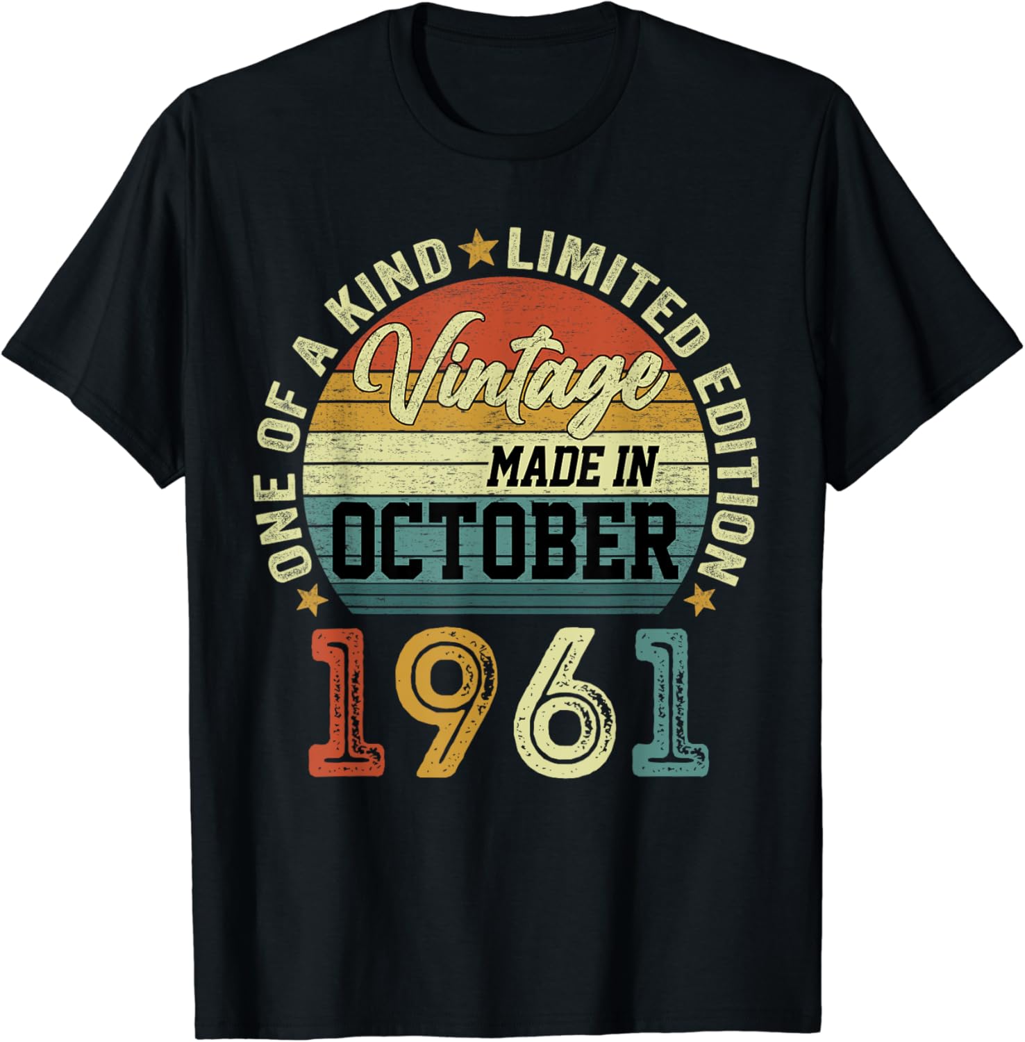 

Vintage 63 Year Old Gifts Men October 1961 63th Birthday TShirt Funny Gift Clothes Men Clothing Tops Graphic T Shirts Camisas S