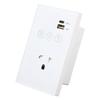 Smart Wall Outlet 2.4G WiFi Touch Light   Voice Remote Control Smart Plug with USB and Type C   Port for  