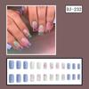 Unghii pătrate presate cu flori, unghii false adezive în 12 mărimi, 24 buc. tipsuri unghii french pentru decorațiuni nail art DIY