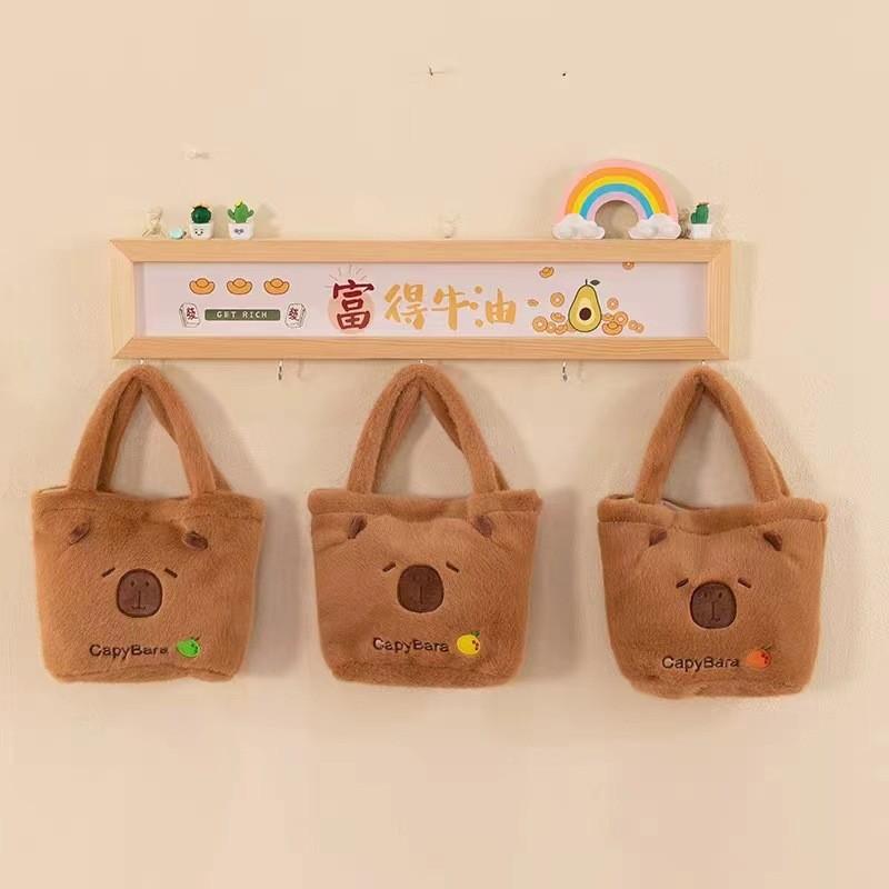 Fashionable Capybar Plush Toys Girls' Crossbody Bag for Girlfriends To Hold Flowers and Kapi Backpack Activity Gift Handbag