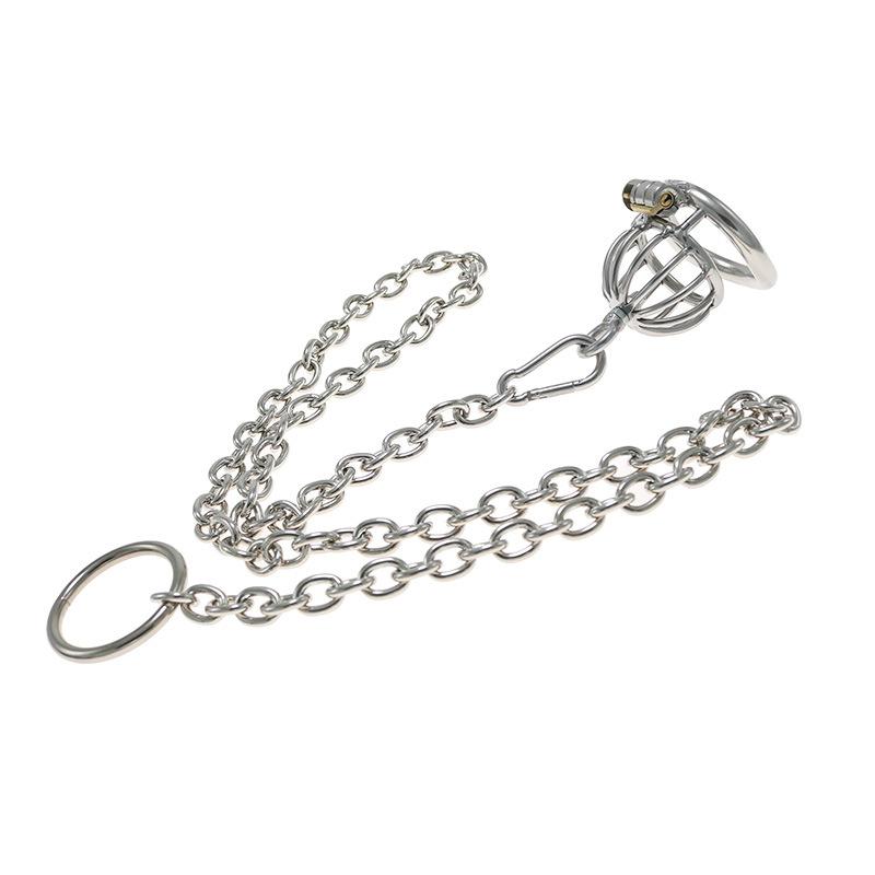 [Walking Stool] Stainless Steel CB Lock Chastity Cage Lock Penis Lock Yang Adult Game Toy Sex Tool