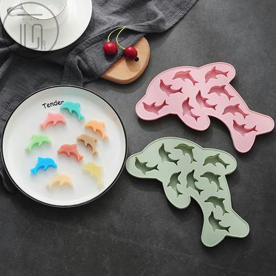 Kreativer Silikon-Eiswürfel, süßer Delfin, Schokoladenform, Eiswürfel-Eisform, Süßigkeitenform