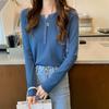 Slim Fit Base Layer Top for Women Spring White Sweater Inner Wear Niche Design Knit T-shirt Top