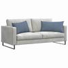 Sofa Cushions 2 Pieces Blue 80 X 40 Cm Corduroy Fabric