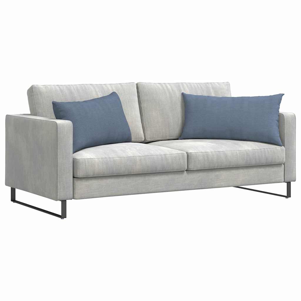 Sofa Cushions 2 Pieces Blue 80 X 40 Cm Corduroy Fabric
