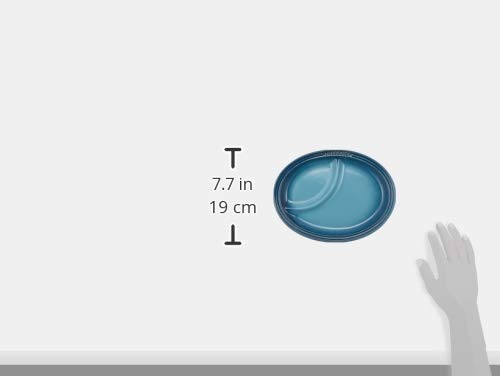Le Creuset Multi-Oval Plate (Small), Marine Blue, Heat and Cold Resistant, Microwave and Oven Safe [Official Japanese Product]
