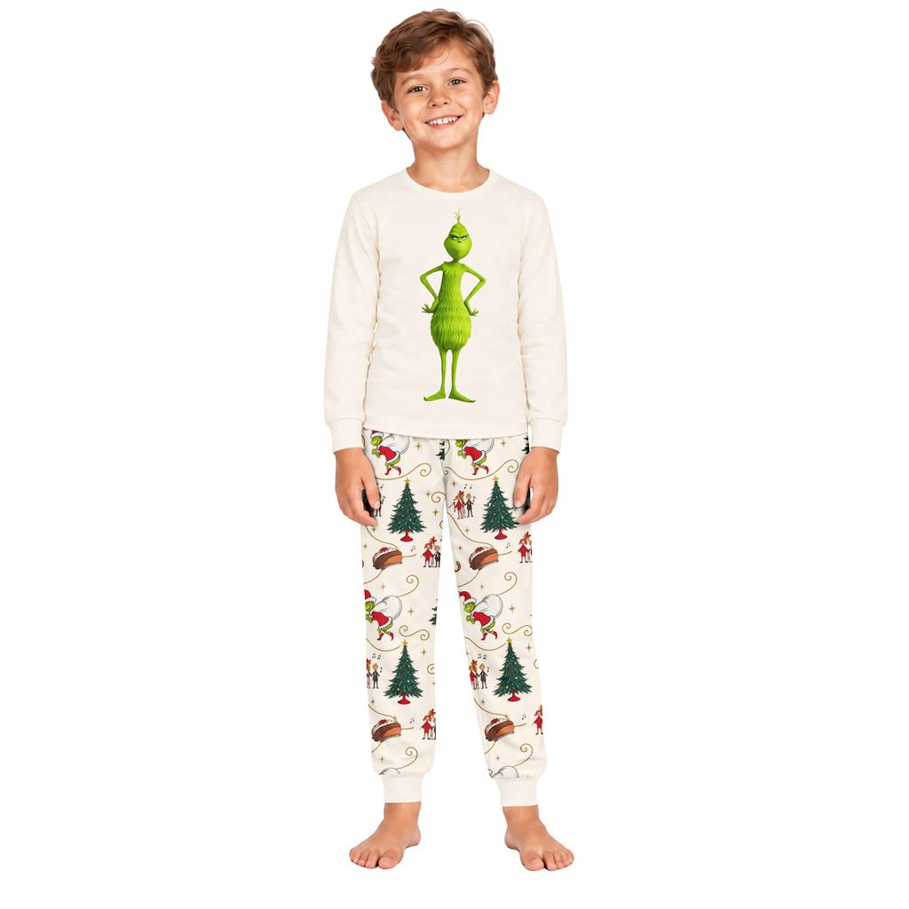 Parent-Child Matching Long Sleeve and Pants Loungewear Set for Family